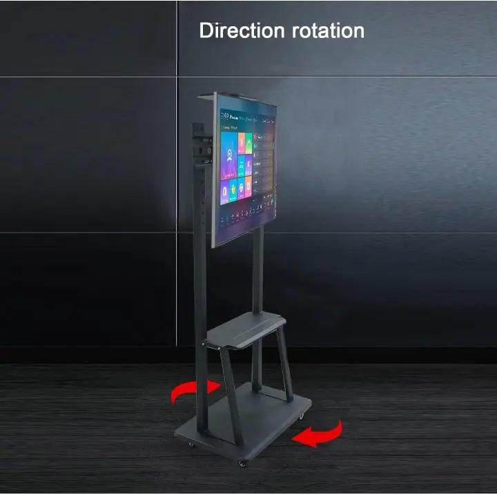 حامل تلفزيون ارضي طويل متنقل جديد بارتفاع قابل للتعديل مع عجلات - Chulovs