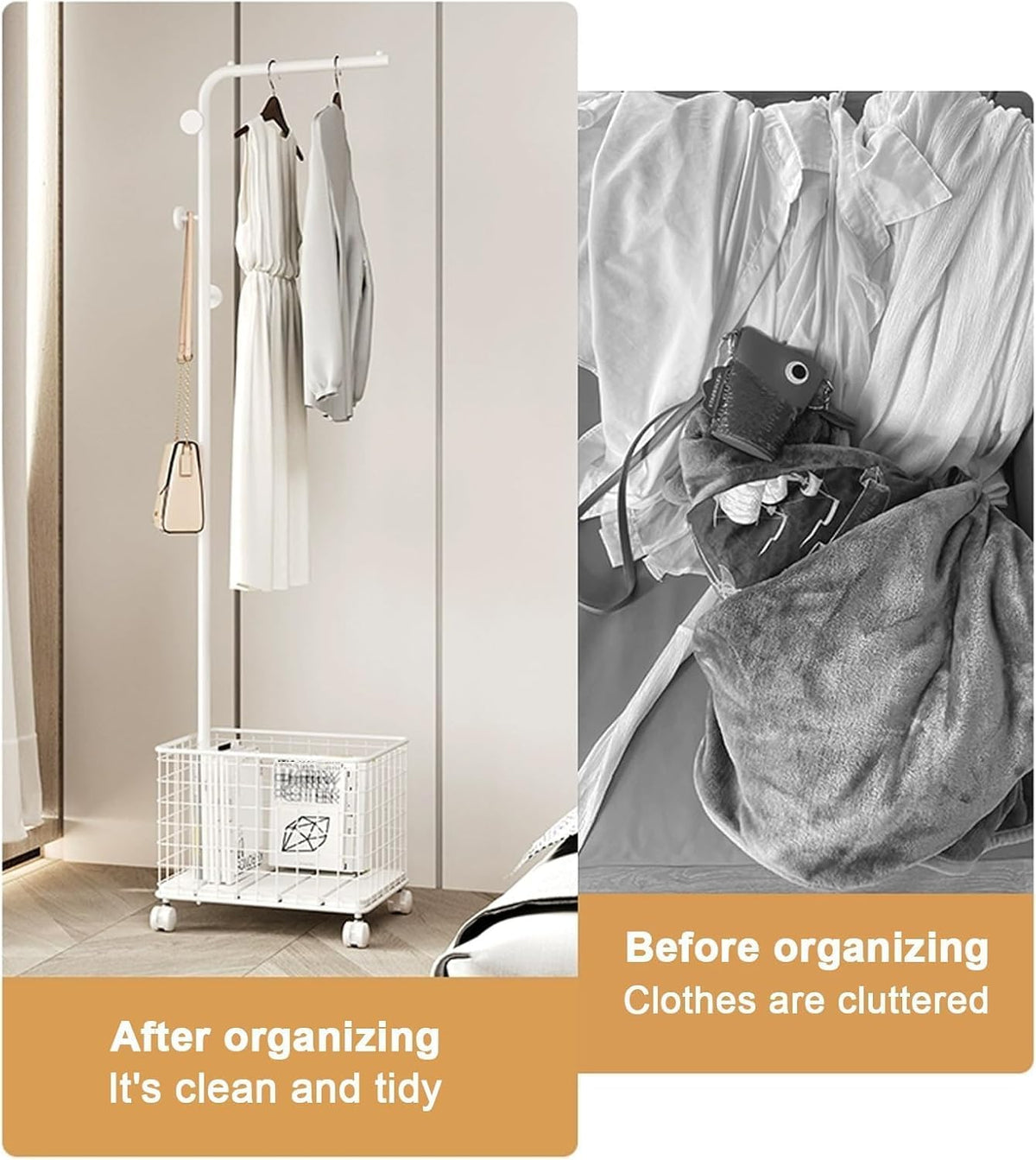 رف معاطف معدني عصري قائم بذاته 170 سم، قاعدة رخامية طبيعية، 5 خطافات للمعاطف والقبعات والحقائب والمدخل وغرفة النوم والفندق والمكتب